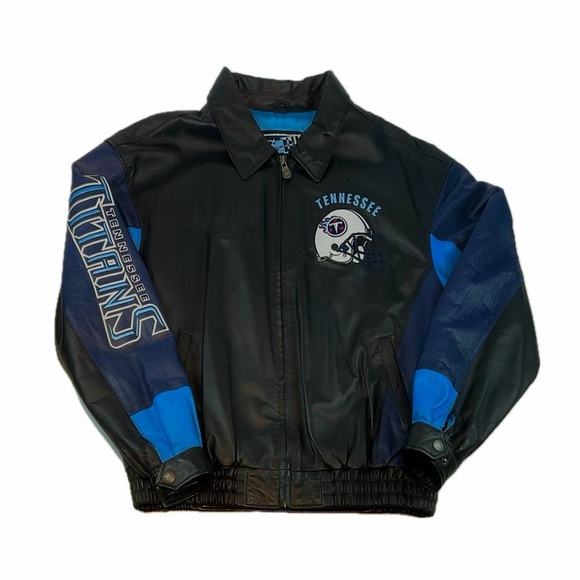 Rare Vintage 1990’s NFL Tennessee Titans Men’s Leather Jacket XL